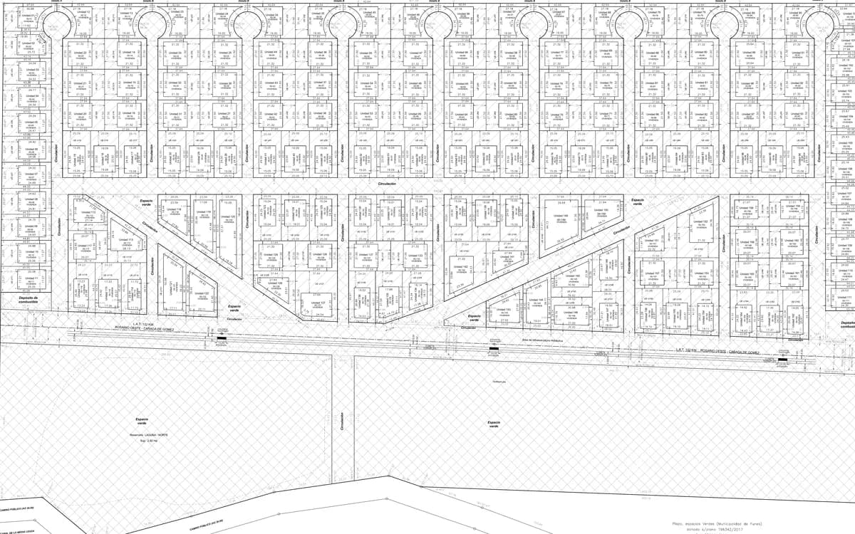 Plano de lotes de Haras de Funes
