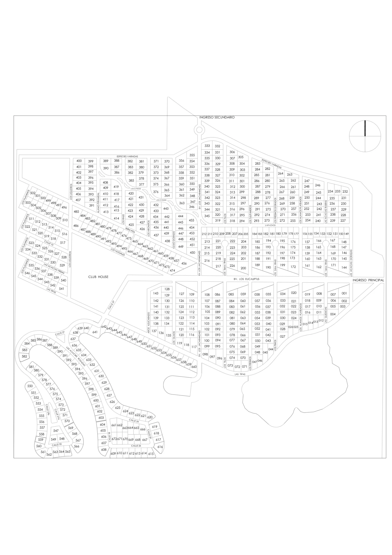 Plano de lotes de Kentucky
