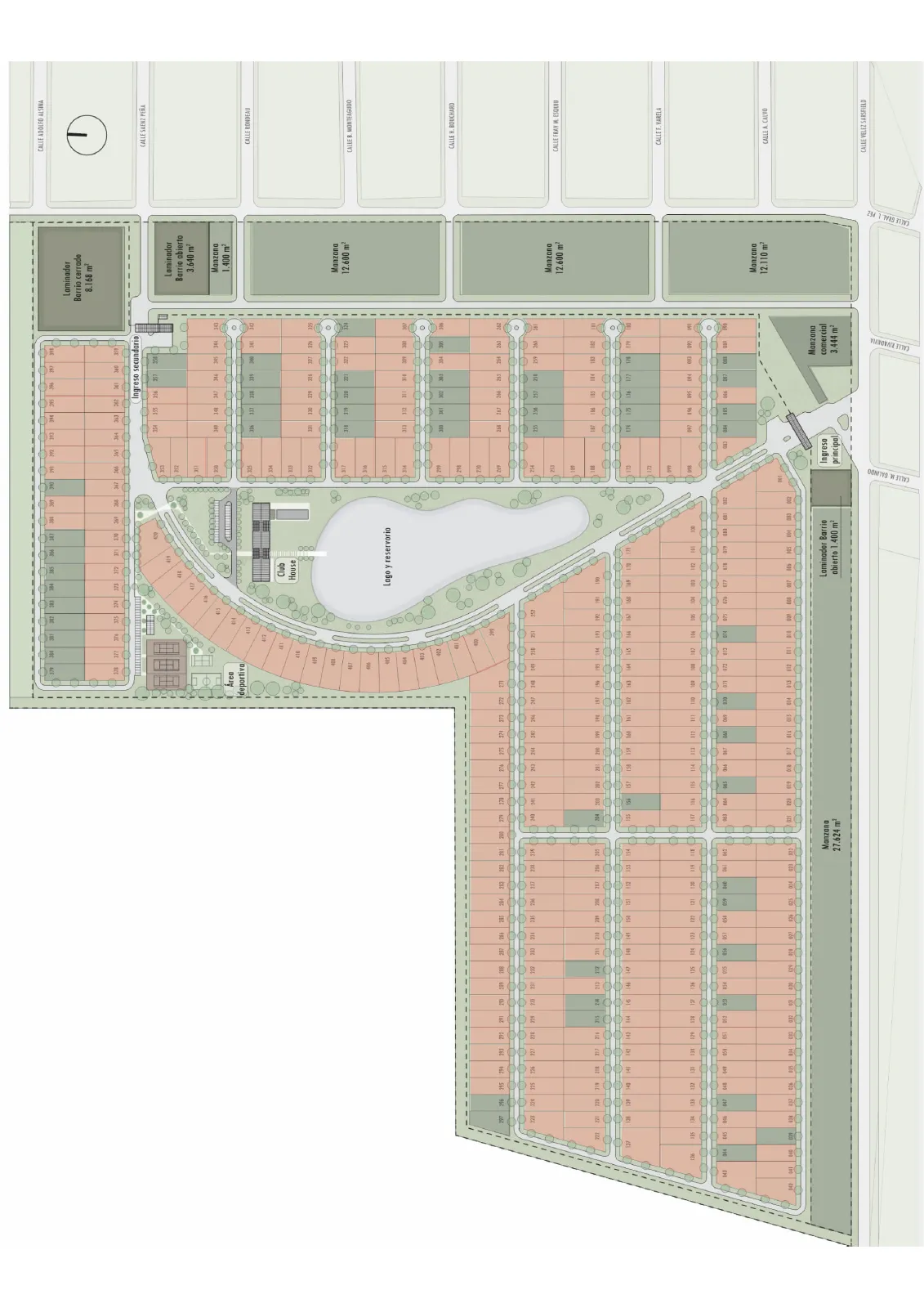 Plano de lotes de La Finca 2