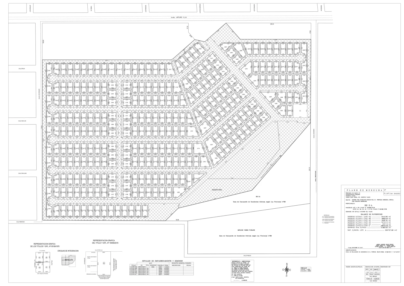 Plano de lotes de Vida Barrio Cerrado