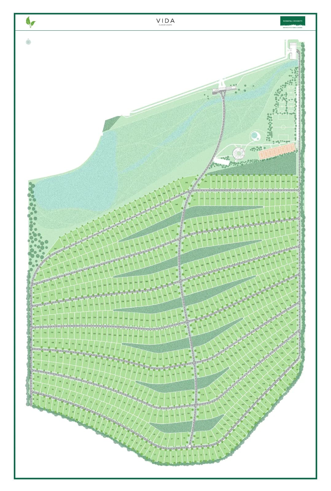 Plano de lotes de Vida Club de Campo