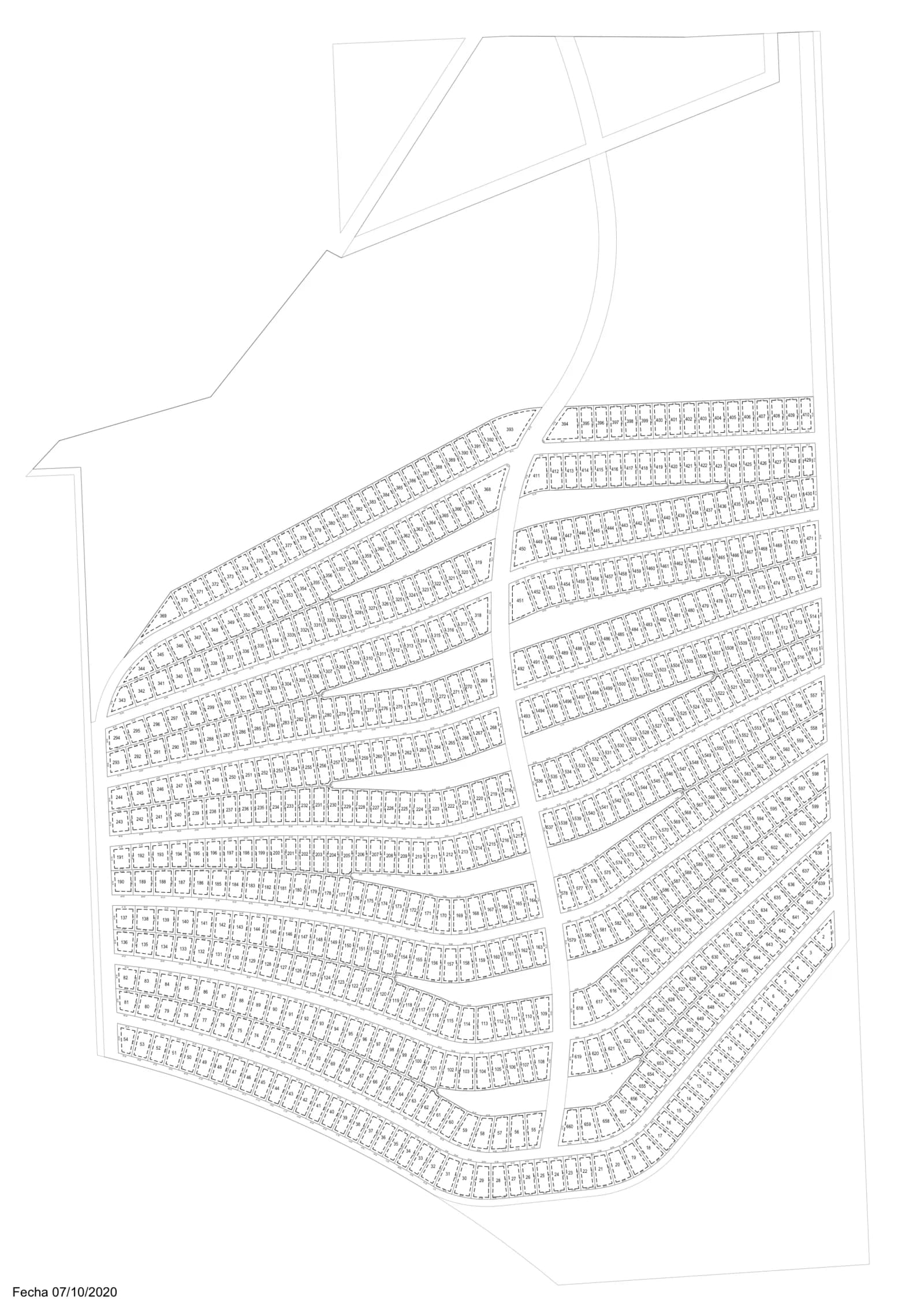 Plano de lotes de Vida Club de Campo