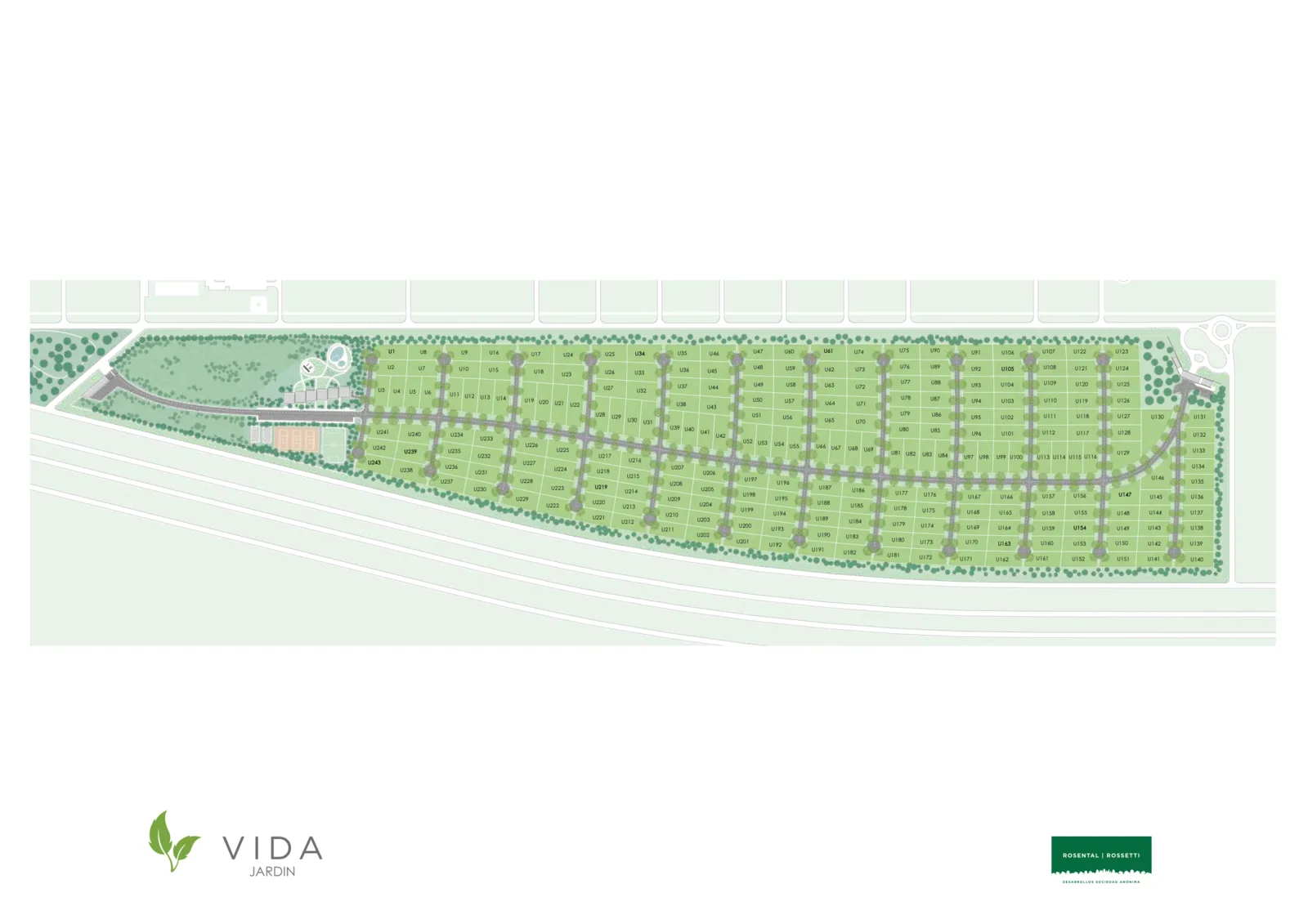 Plano de lotes de Vida Jardín