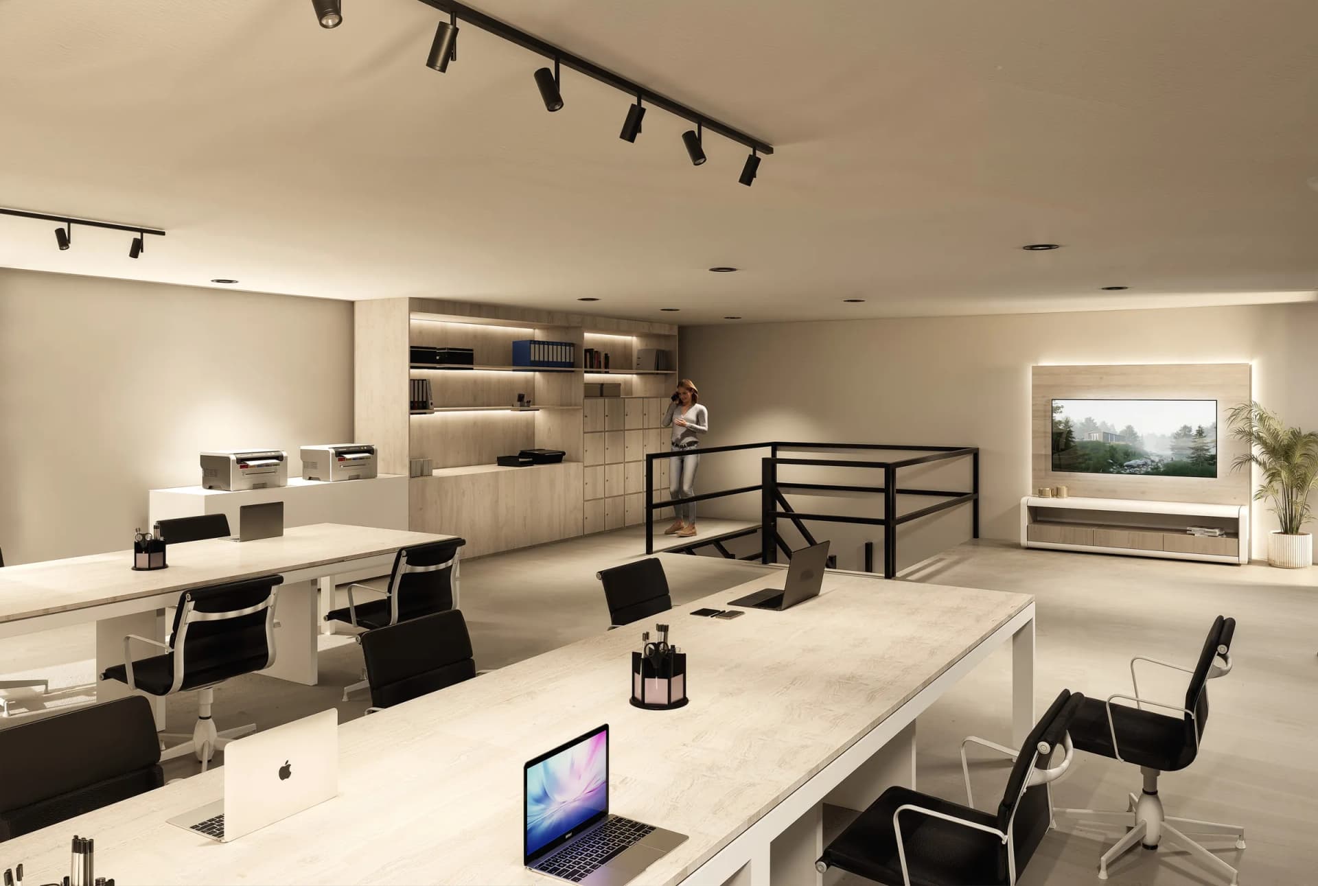 Oficinas en el entrepiso de Fisherton Work