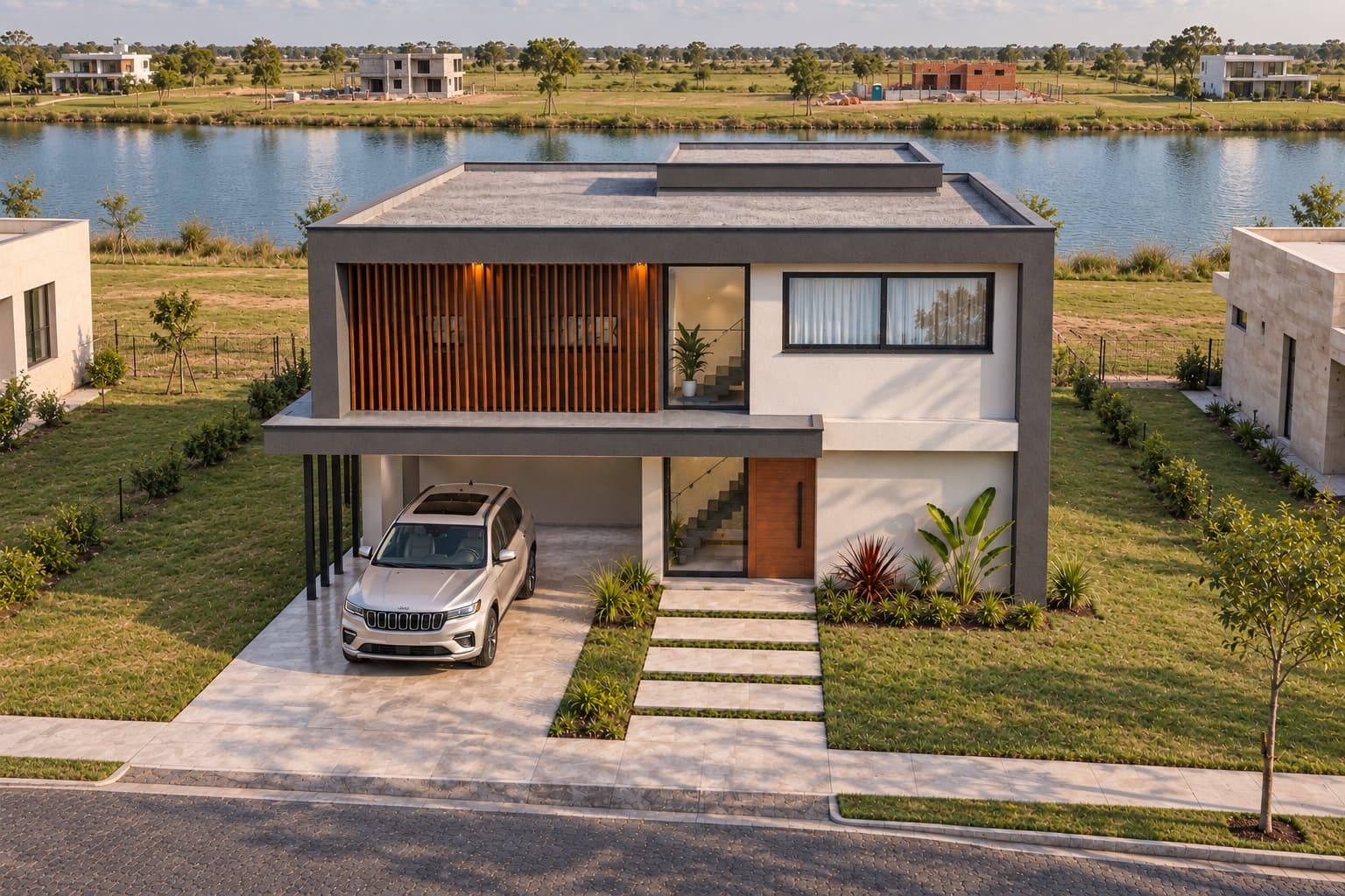 Casa en venta en construcción de 3 Dormitorios en Funes Lakes