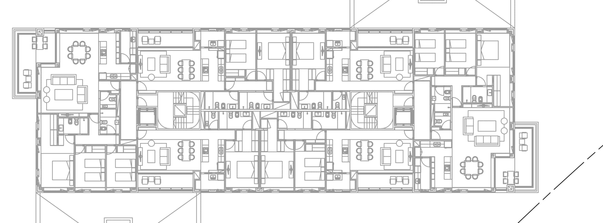Plano real del piso 1 de la Torre 2 de Dock Garden (VERS Arquitectos)