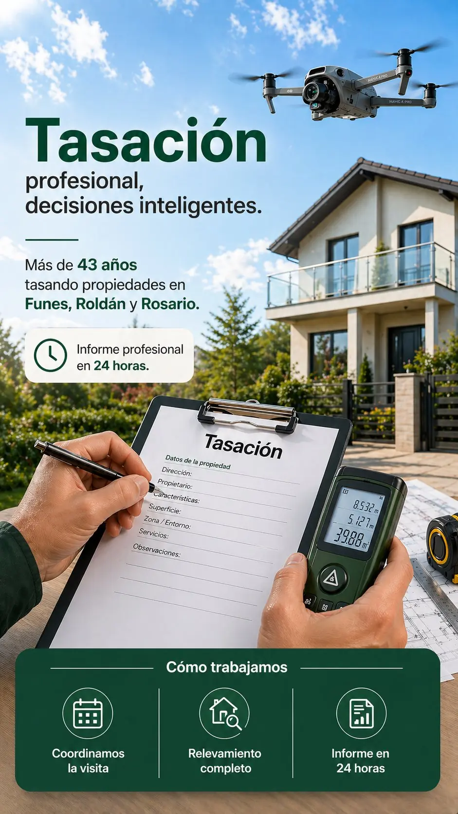 Tasación profesional de propiedades en Funes, Roldán y Rosario — SI INMOBILIARIA
