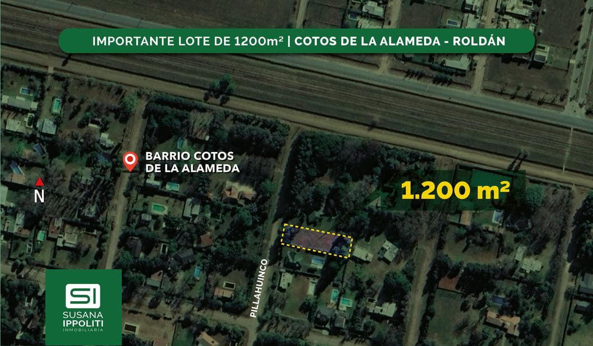 Terreno en venta Cotos de la Alameda Roldan de 1200m2