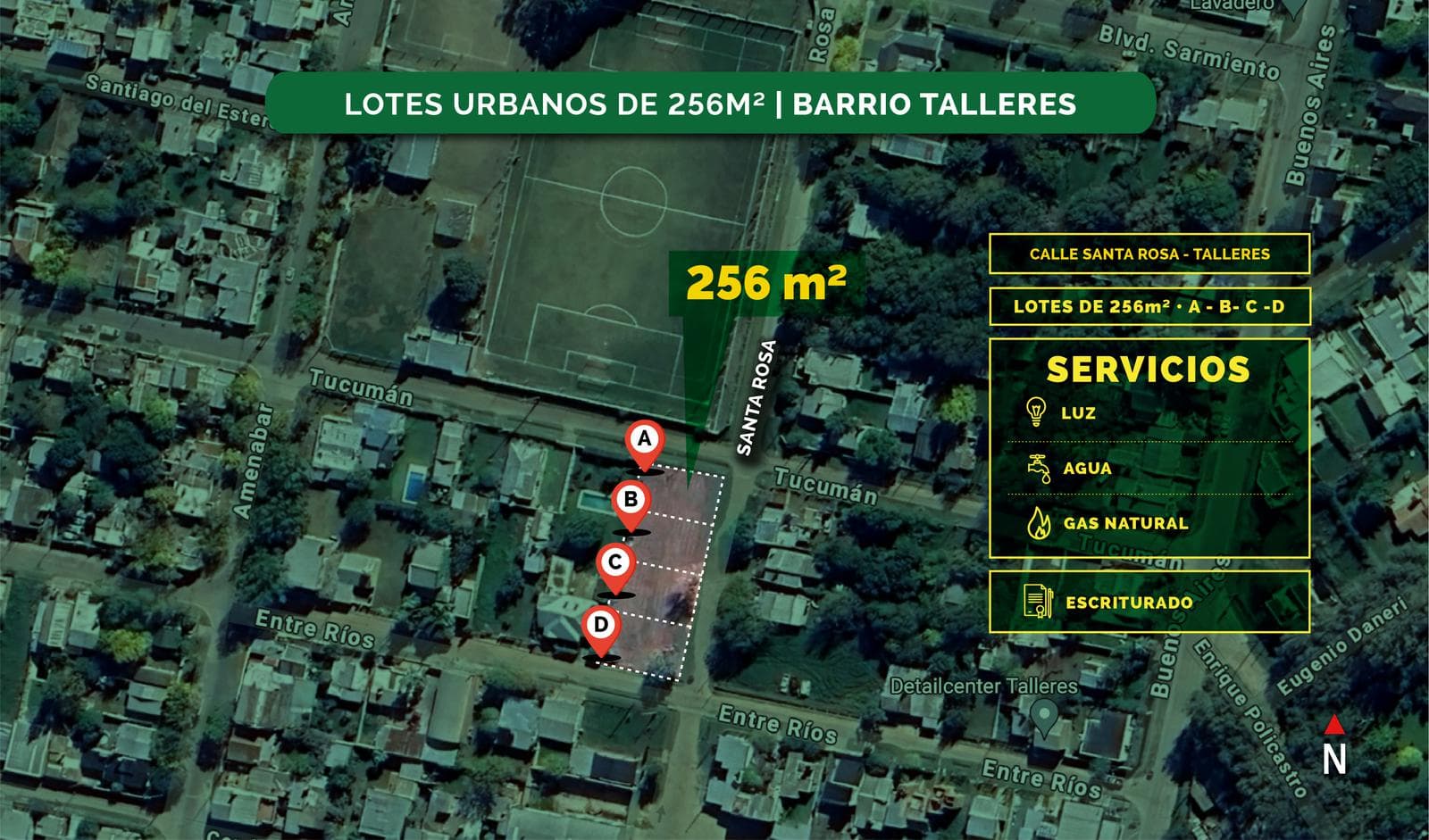 Terrenos de 256m2 en venta casco urbano Roldán