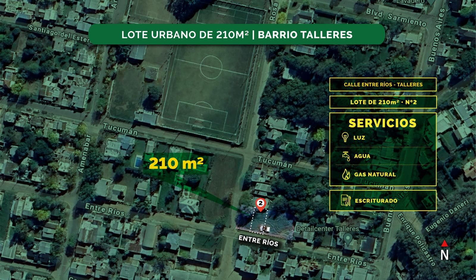 Terrenos en venta de 210m2 en barrio Talleres Roldán