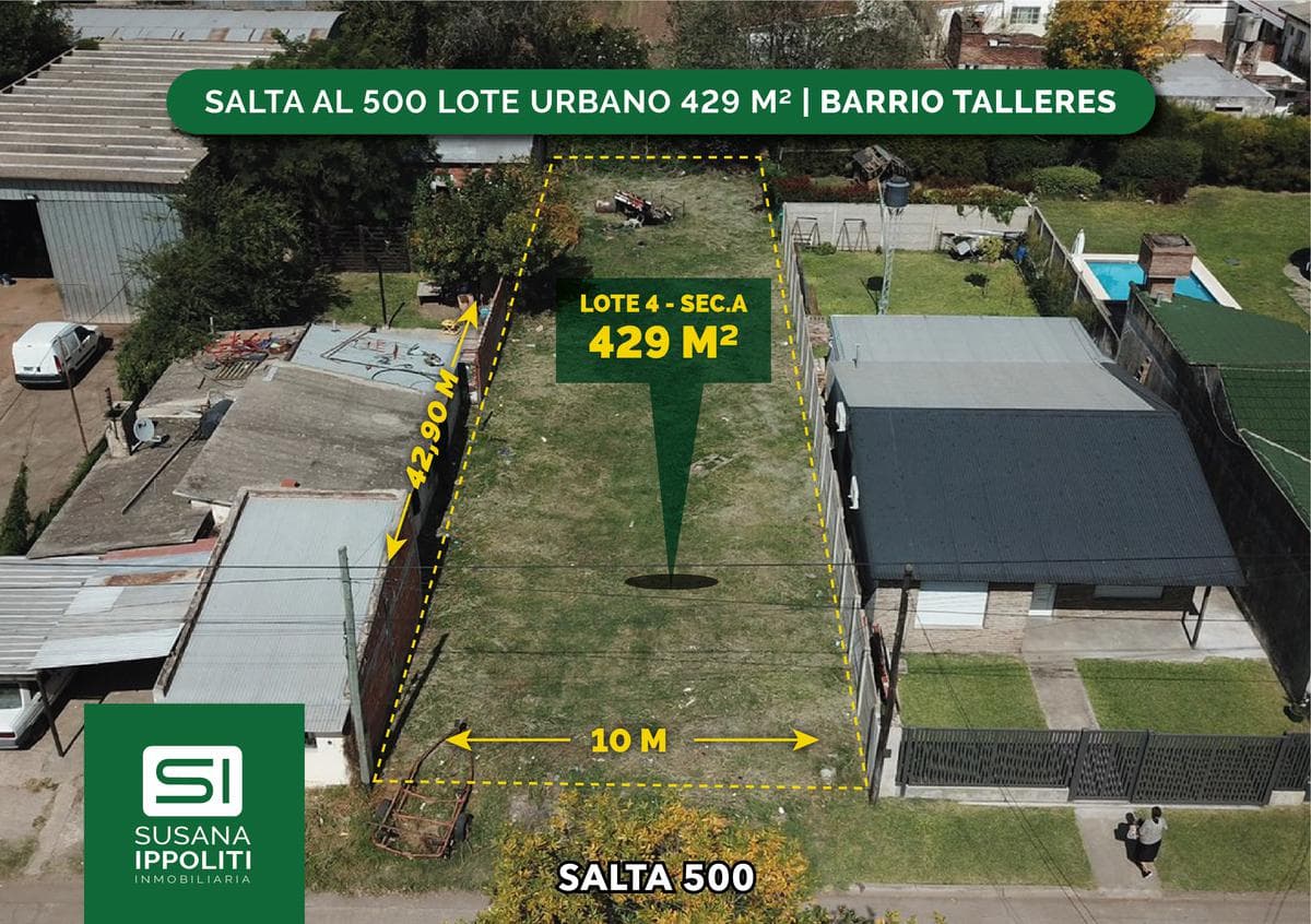 Importante terreno urbano con todos los servicios 429m2 en Venta en Roldán