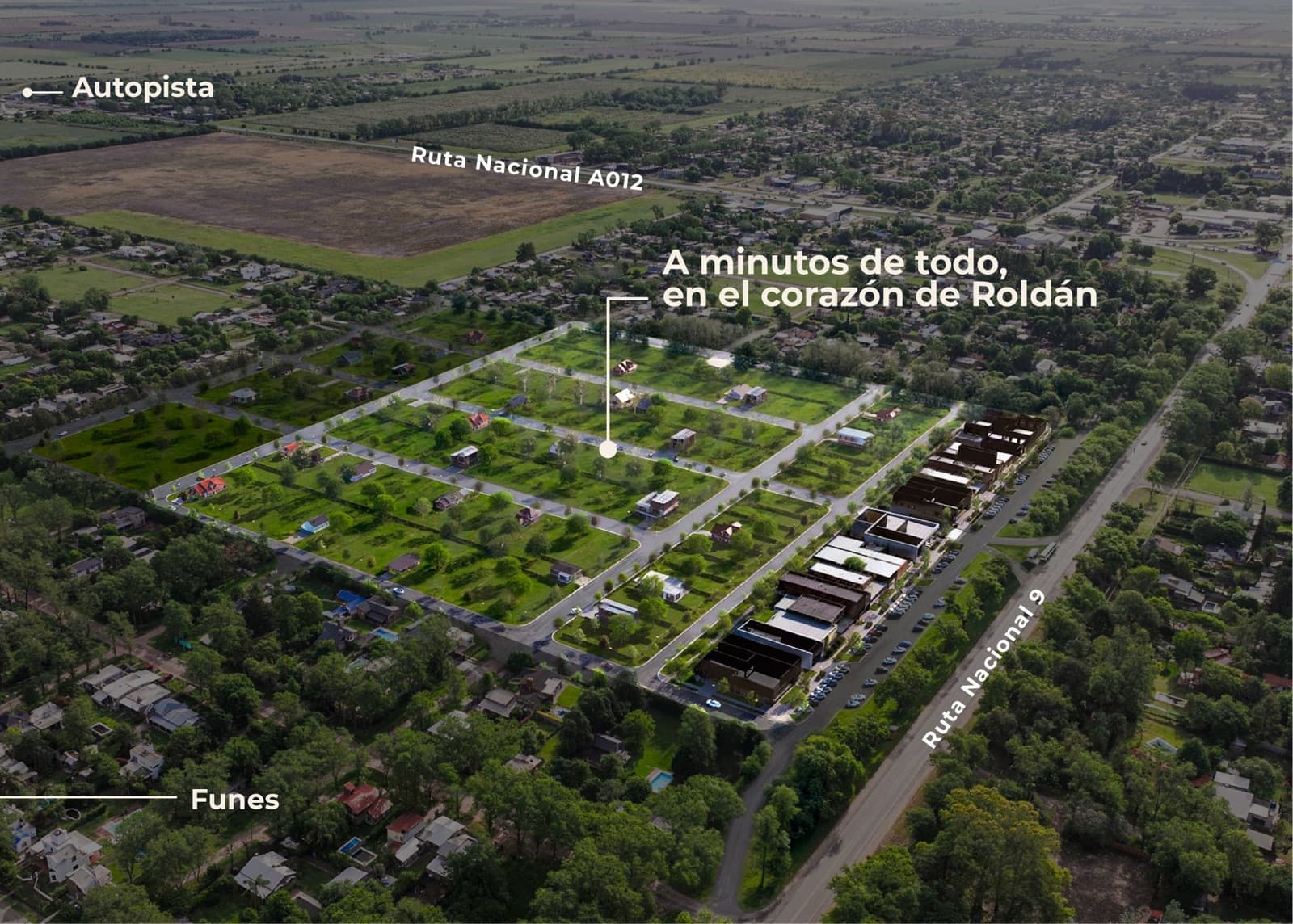 Lotes en venta con financiación en barrio abierto con todos los servicios, Distrito Roldán