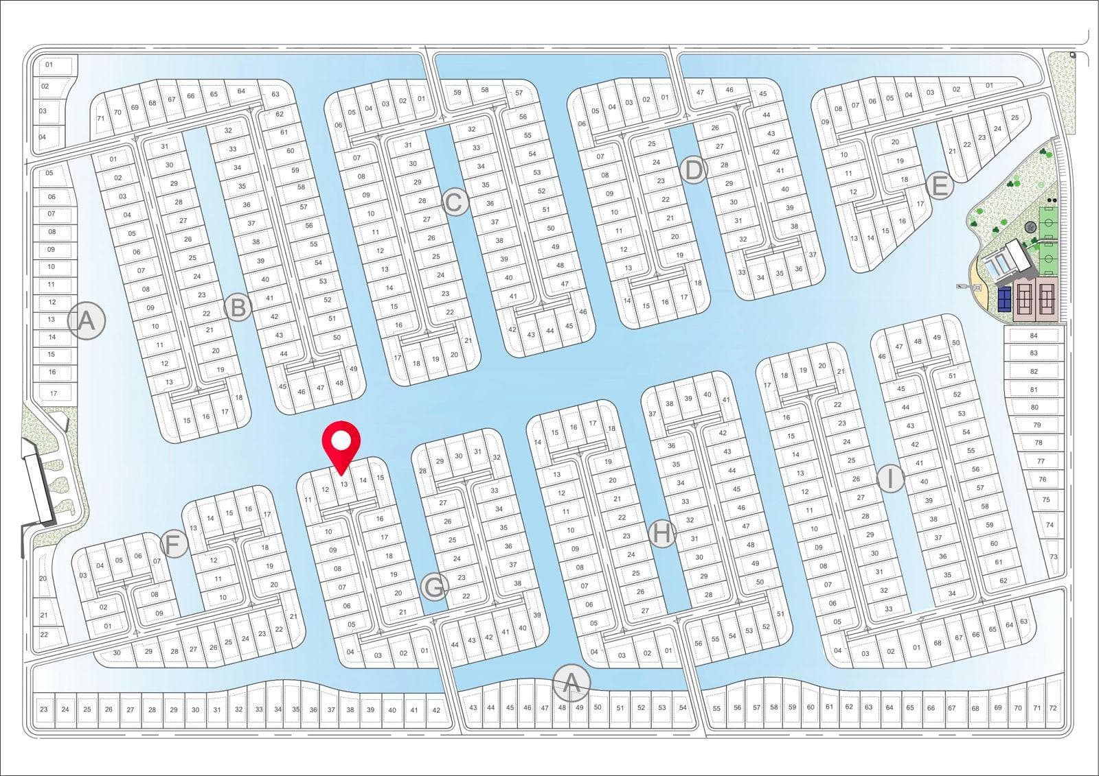 Terreno en venta en Funes Lakes canal central frente Sur